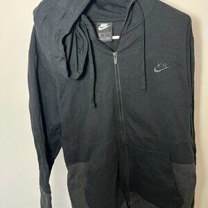 Nike Full Zip Hoodie Black Men’s XL Lightweight Hooded Jacket